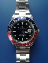 A boxed 1996 gent's stainless steel Rolex Oyster Perpetual Date GMT-Master Model 16700 with '