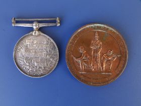 An Edward VII Volunteer Force Long Service Medal awarded to Clr. Sergt. J. Baker 2nd. Bn. G.I.P.R.
