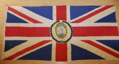 A British Guyana Colonial Union Jack - 'Damus Petimusque Viccisim', 70" x 136".