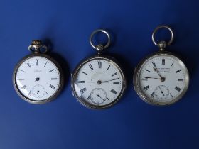 A key-wind silver cased pocket watch by Pain Brothers, Hastings, 'Reversing Pinion' No. 523375 -