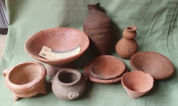 A collection of pre-Colombian and other pottery artefacts.