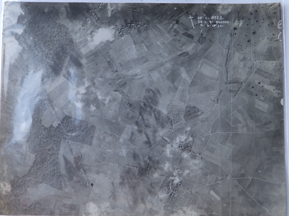 Three WWI RAF reconnaisance photographs taken over Belgium on 9th & 10th November 1918, one - Image 4 of 4