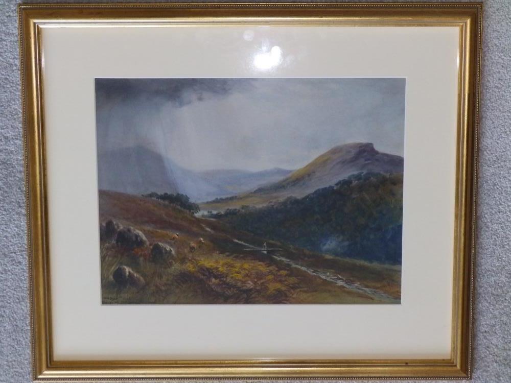 William Henry Dyer (fl.1890-1930) - watercolour - 'Sheepstor from Yennadon Down', signed , inscribed - Image 2 of 3