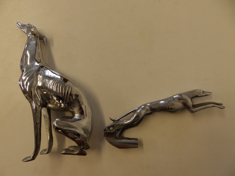 An American greyhound car mascot - 'Pat 202', 8.5" overall and one other. (2) - Image 2 of 2