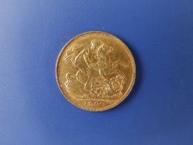 A late Victorian gold sovereign - 1900.