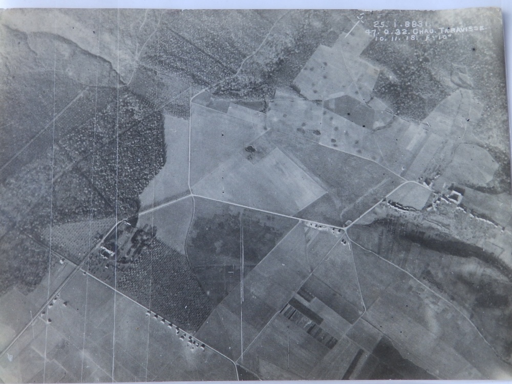 Three WWI RAF reconnaisance photographs taken over Belgium on 9th & 10th November 1918, one - Image 2 of 4