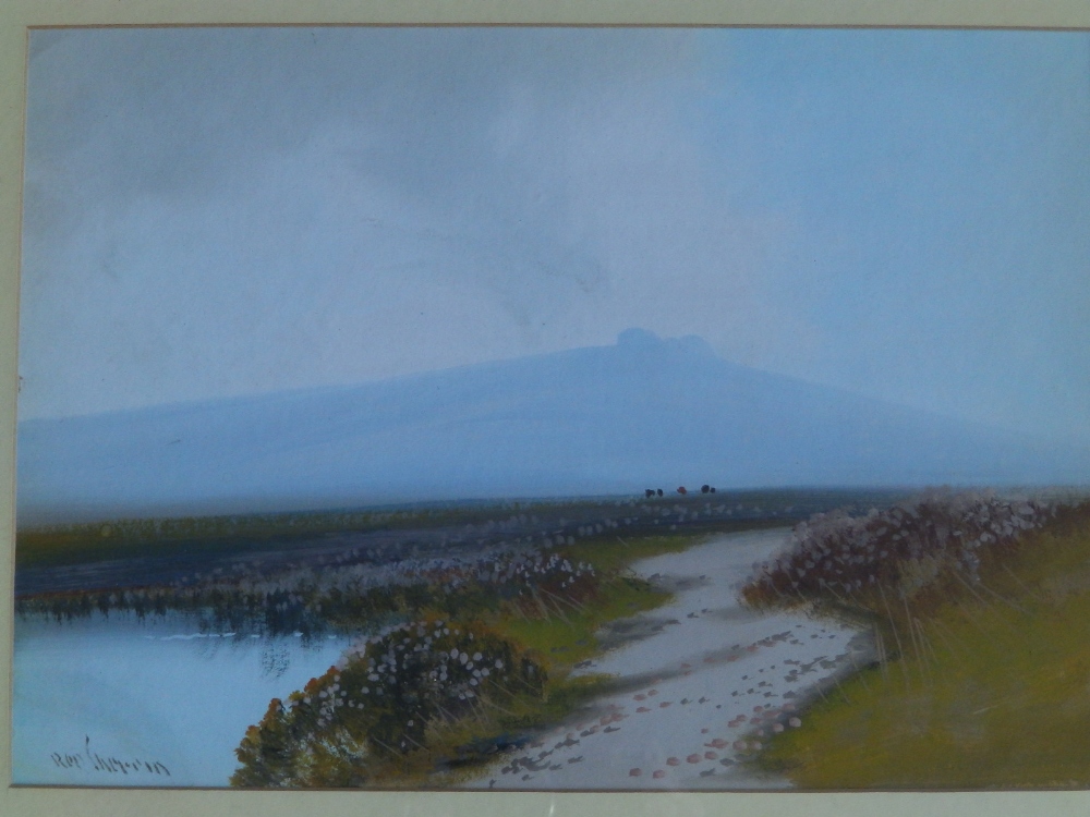 Reginald Daniel Sherrin (1891-1971) - a pair of gouaches - Moorland & Coastal views, signed, 10" x - Image 2 of 5