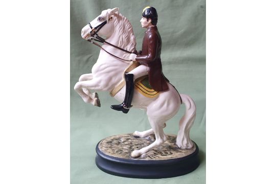 A Beswick equestrian group - Lipizzaner with rider, 9.75". - Image 1 of 4