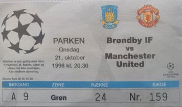 1998-99 BRONDBY IF V MANCHESTER UNITED CHAMPIONS LEAGUE TICKET