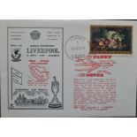 1973 RED STAR BELGRADE V LIVERPOOL UEFA CUP POSTAL COVER