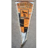 VERY LARGE VINTAGE WOLVERHAMPTON WANDERERS PENNANT