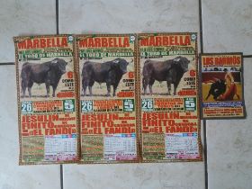 BULLFIGHTING POSTERS FROM SPAIN ALL ORIGINAL X 4
