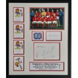 ENGLAND 1966 WORLD CUP FULLY AUTOGRAPHED & FRAMED DISPLAY