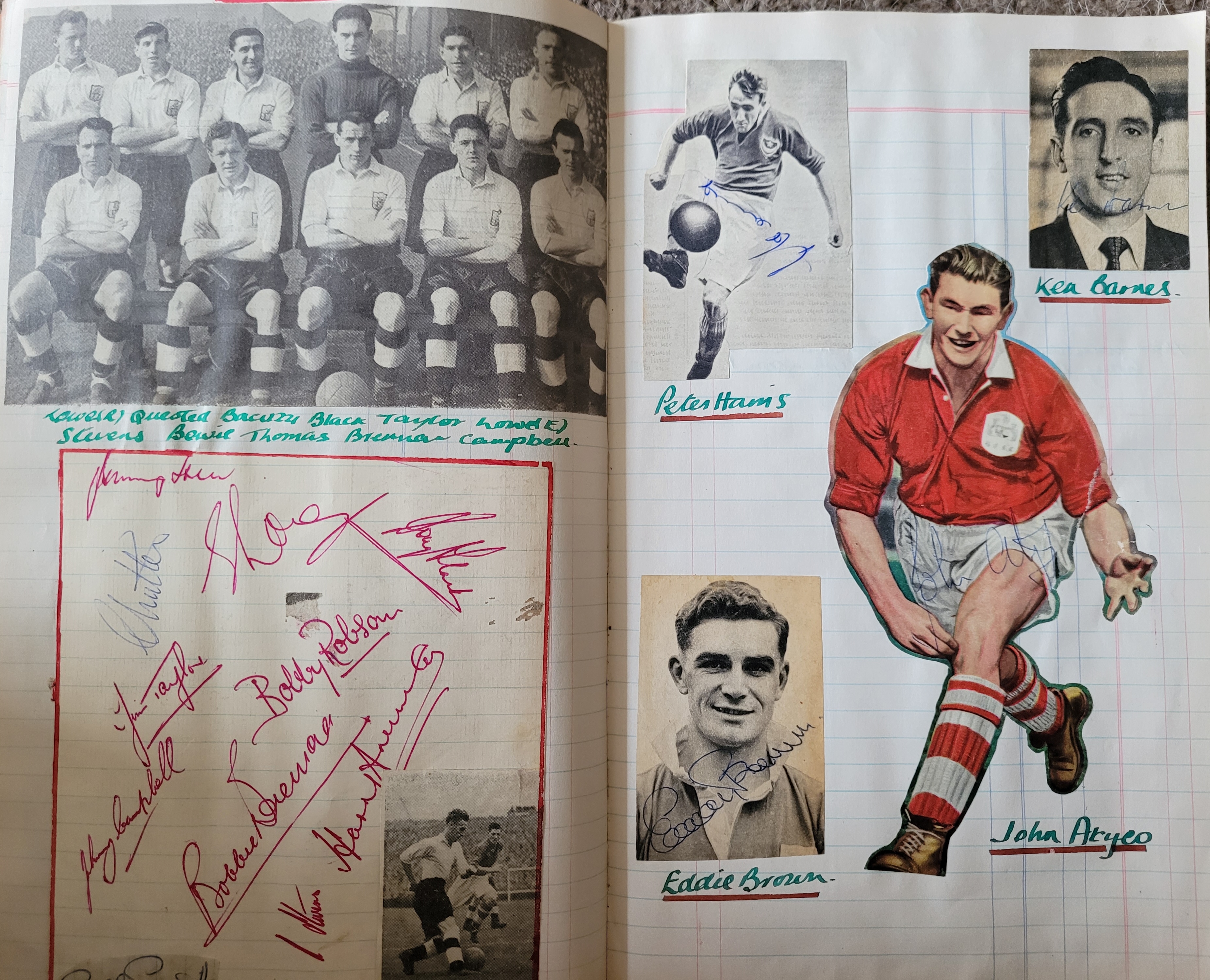 BOOK CONTAINING OVER 1,300 AUTOGRAPHED PICTURES INC' 4 OF MANCHESTER UNITED'S DUNCAN EDWARDS - Image 82 of 160