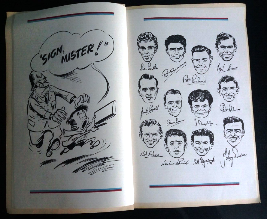 ASTON VILLA 1957 FA CUP FINAL WINNERS MENU.SIGNED BY 30 ViLLA PLAYERS 1890'S TO 1957. - Image 4 of 5