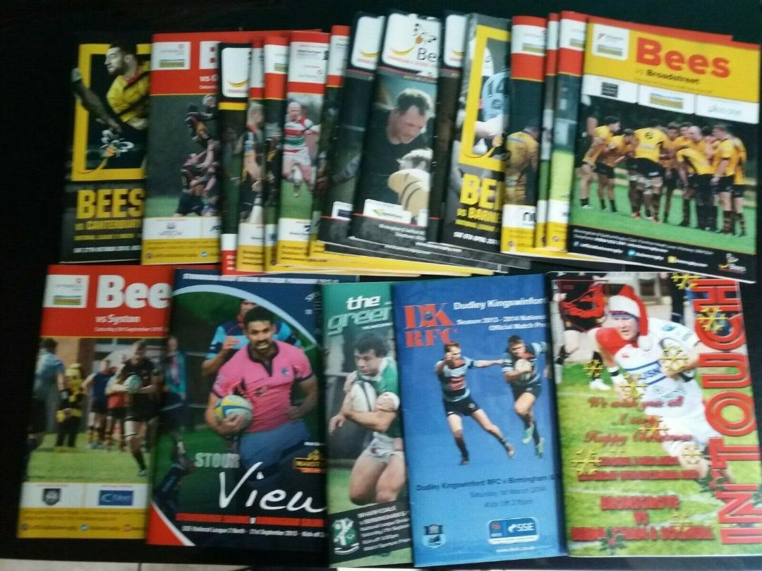 RUGBY UNION PROGRAMMES BIRMINGHAM & SOLIHULL X 21