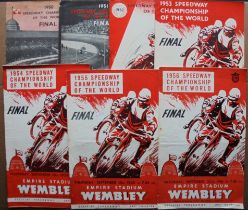 SPEEDWAY - 1950 - 1956 WORLD FINAL PROGRAMMES