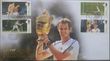 TENNIS ANDY MURRAY AUTOGRAPHED POSTAL COVER