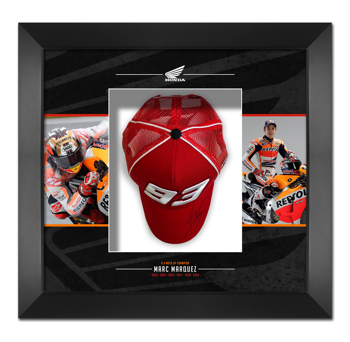 MOTO GP RACING MARK MARQUEZ AUTOGRAPHED & FRAMED DISPLAY