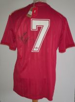 LIVERPOOL 1985-86 FA CUP WINNERS COMMEMORATIVE SHIRT AUTOGRAPHED BY KENNY DALGLISH