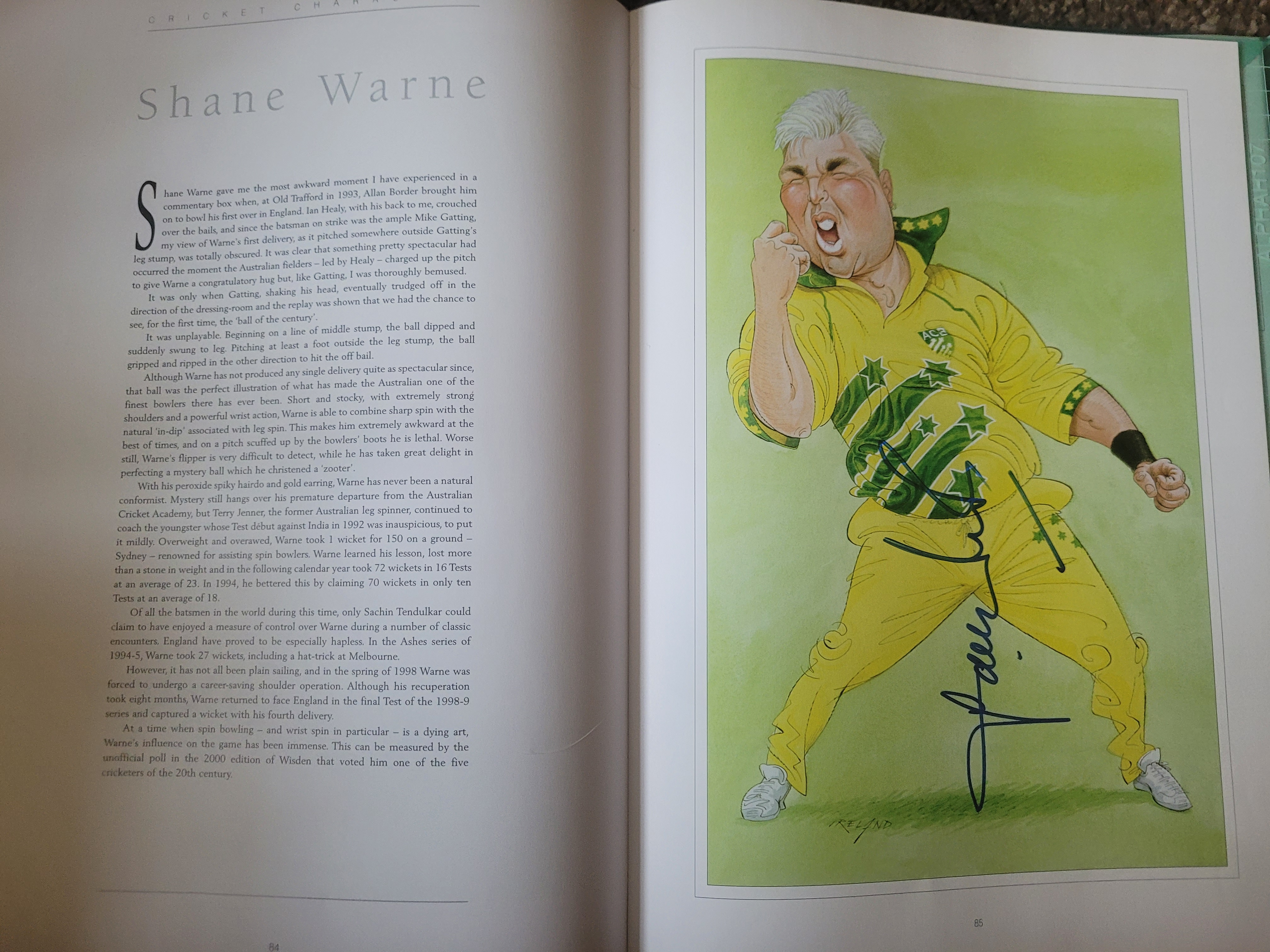 THE CRICKET CARICATURES OF JOHN IRELAND MULTI SIGNED BOOK - Image 3 of 39