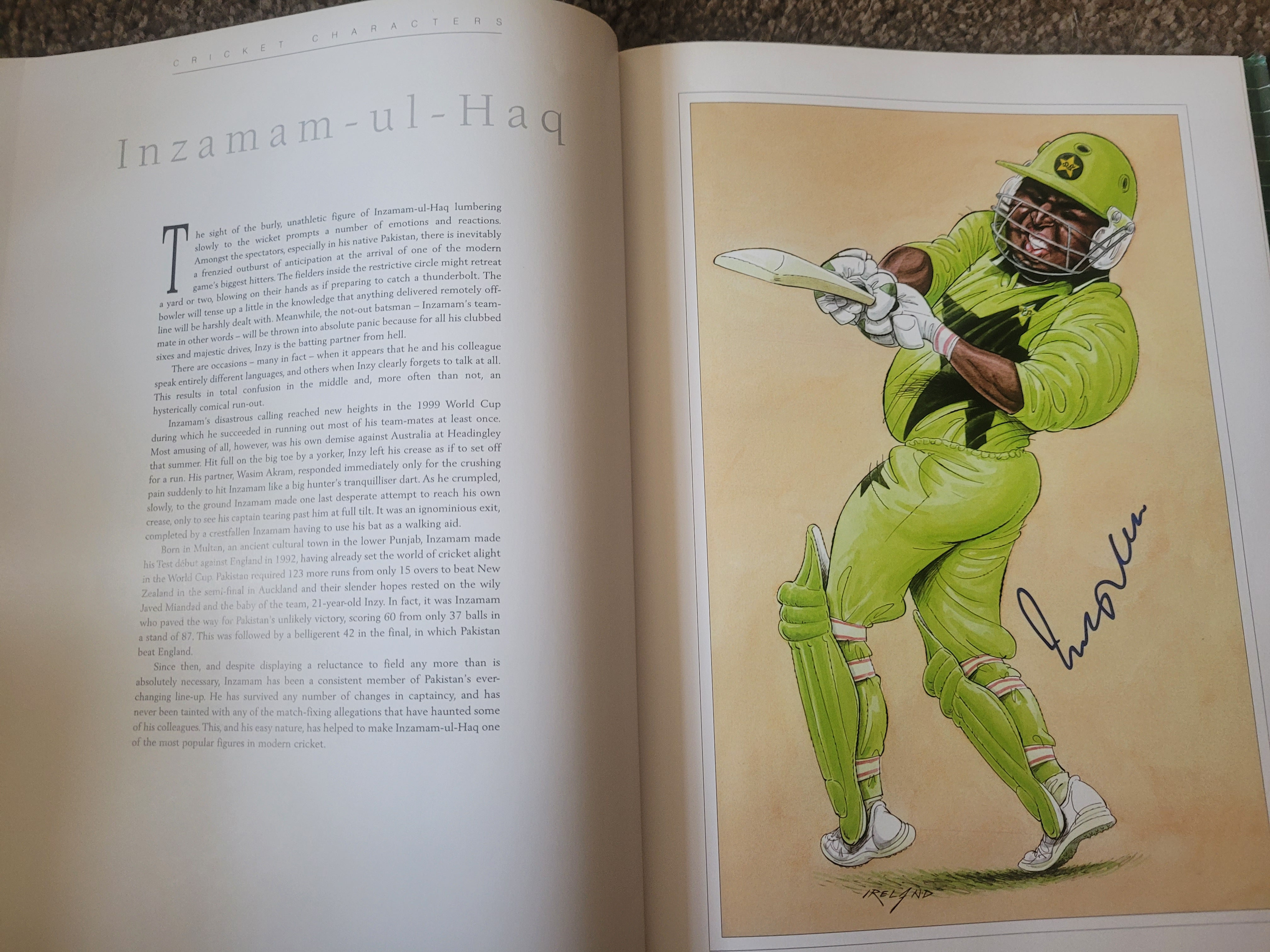 THE CRICKET CARICATURES OF JOHN IRELAND MULTI SIGNED BOOK - Image 7 of 39