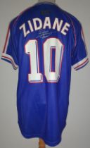 FRANCE 1998 WORLD CUP SHIRT AUTOGRAPHED BY ZIDANE
