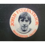 MANCHESTER UNITED VINTAGE JOHN FITZPATRICK BADGE