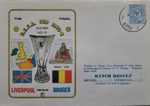 1976 BRUGES V LIVERPOOL UEFA CUP FINAL POSTAL COVER