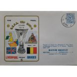 1976 BRUGES V LIVERPOOL UEFA CUP FINAL POSTAL COVER