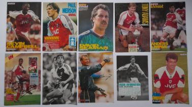 ARSENAL AUTOGRAPHED MAGAZINE PICTURES X 10