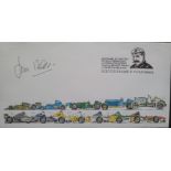 2002 SLVERSTONE MOTOR RACING LTD EDITION POSTAL COVER AUTOGRAPHED BY JOHN MILES