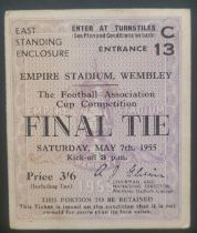 1955 FA CUP FINAL MANCHESTER CITY V NEWCASTLE UNITED TICKET