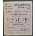 1955 FA CUP FINAL MANCHESTER CITY V NEWCASTLE UNITED TICKET