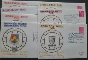 1973 FOOTBALL LEAGUE COMMEMORATIVE SERIES OF POSTAL COVERS X 23