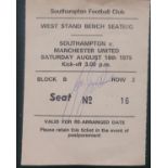 1979-80 SOUTHAMPTON V MANCHESTER UNITED TICKET