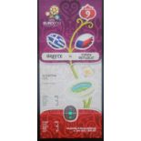 EURO 2012 GREECE V CZECH REPUBLIC UNUSED TICKET