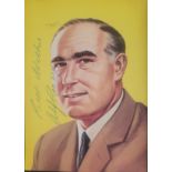 ENGLAND 1966 WORLD CUP ALF RAMSEY AUTOGRAPHED PICTURE