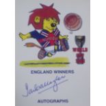 ENGLAND 1966 WORLD CUP WILLIE CARD AUTOGRAPHED BY IAN CALLAGHAN