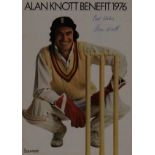 CRICKET - ALAN KNOTT KENT & ENGLAND HAND SIGNED BENEFIT BROCHURE