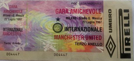 1997 INTER MILAN V MANCHESTER UNITED FRIENDLY TICKET