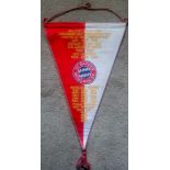 F C BAYERN MUNICH VINTAGE EMBROIDERED PENNANT