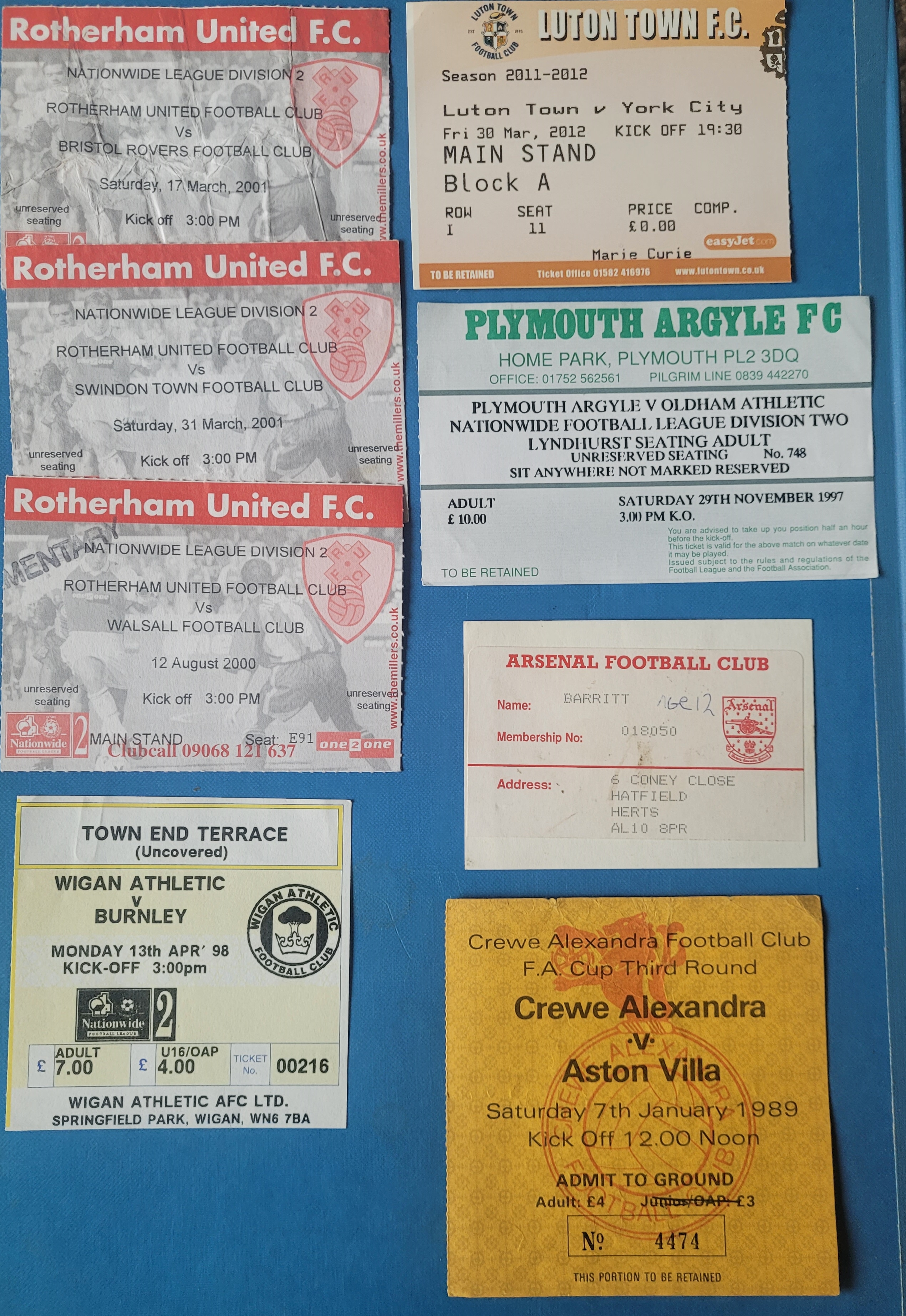 COLLECTION OF FOOTBALL TICKETS X 122 - Image 6 of 9