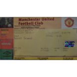 1997-98 MANCHESTER UNITED V SLAVA PRAGUE FRIENDLY TICKET