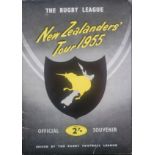 1955 RUGBY LEAGUE NEW ZEALAND OFFICIAL BOOKLET