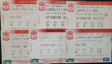 2000-01 LIVERPOOL UEFA CUP WINNERS HOME TICKETS