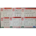 2000-01 LIVERPOOL UEFA CUP WINNERS HOME TICKETS