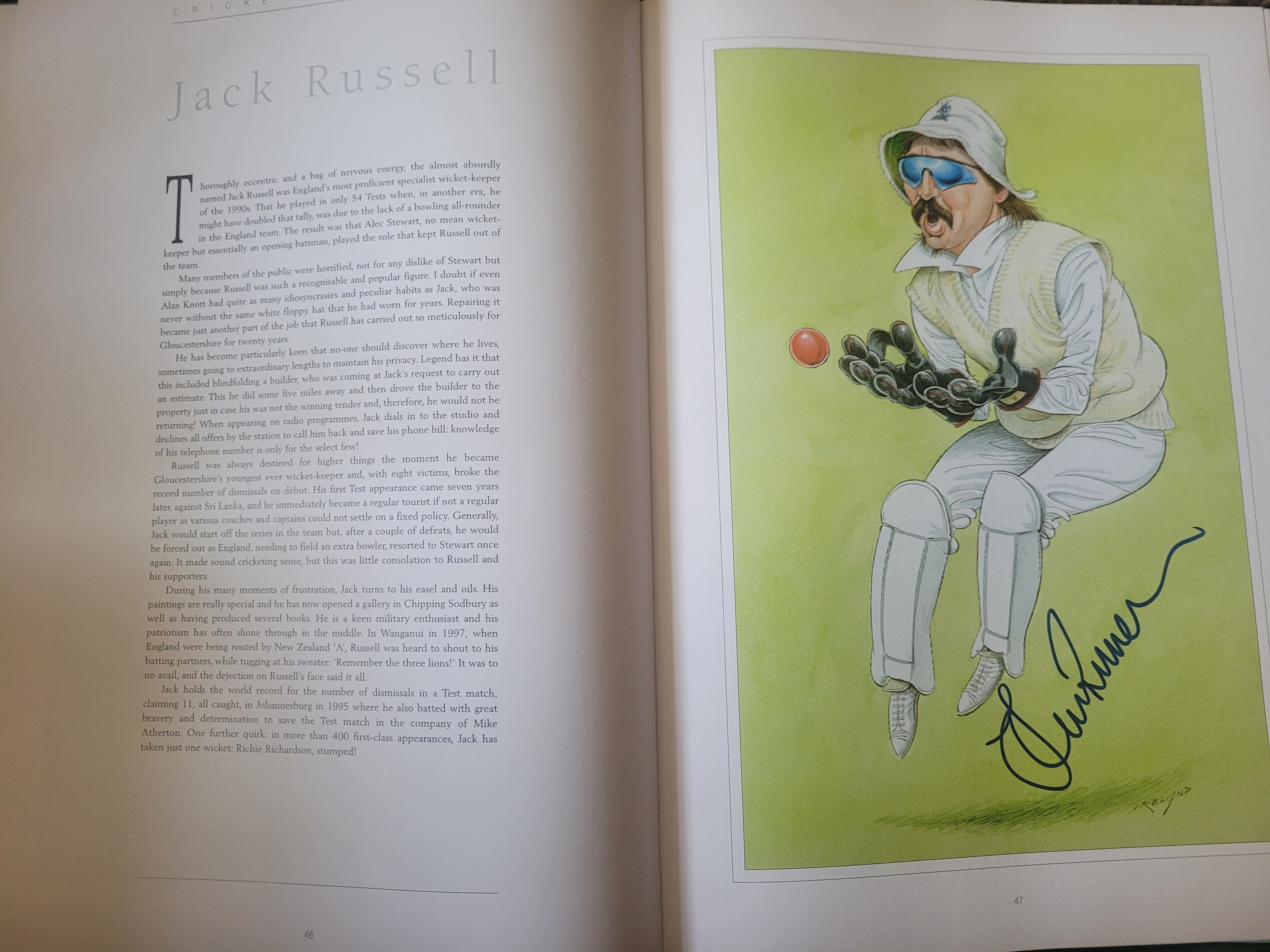 THE CRICKET CARICATURES OF JOHN IRELAND MULTI SIGNED BOOK - Image 21 of 39