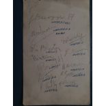 1920'S / 30'S RUGBY LEAGUE AUTOGRAPH PAGE