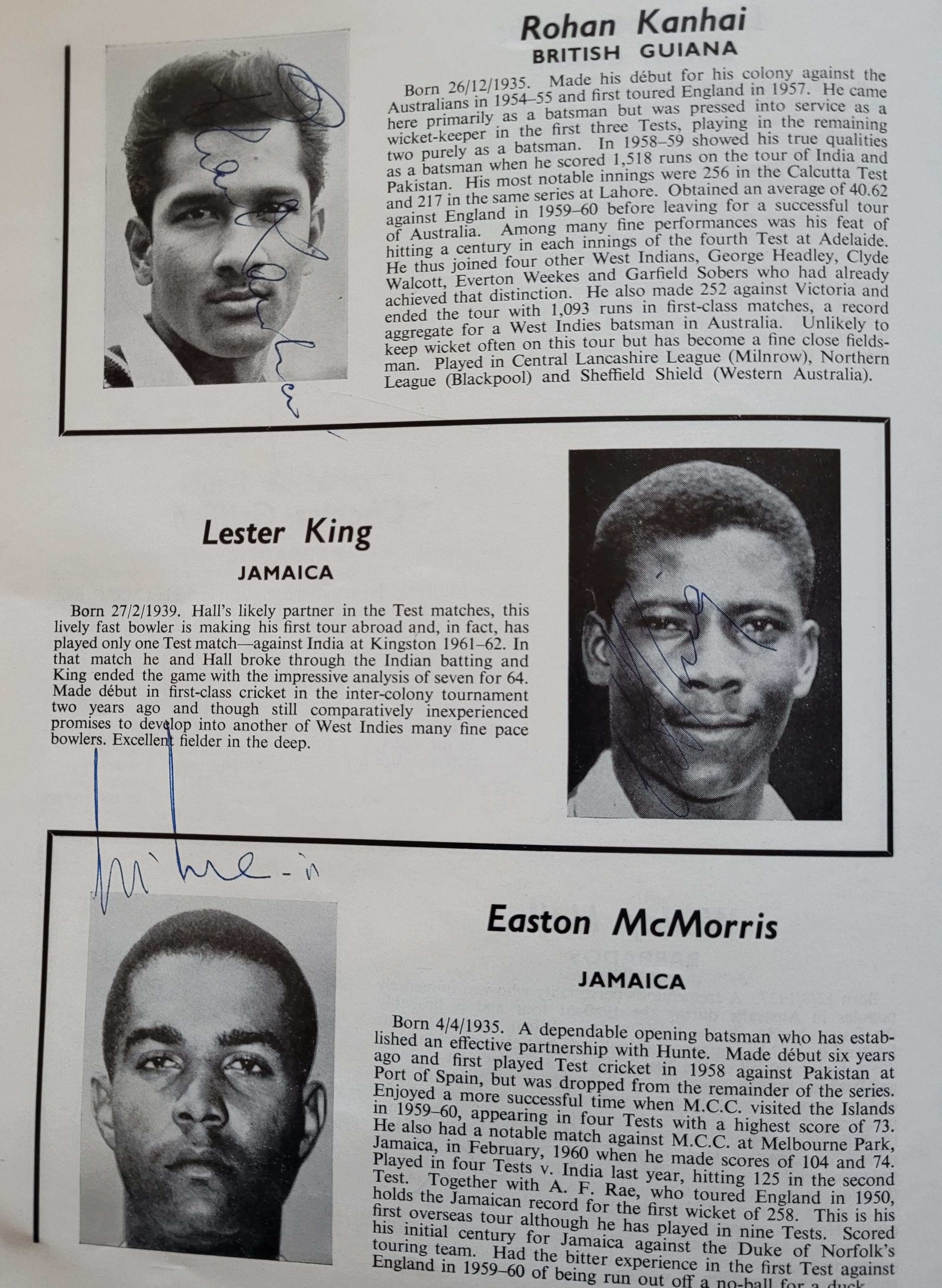 1963 WEST INDIES CRICKET TOUR TO ENGLAND AUTOGRAPHED BROCHURE - Image 9 of 10